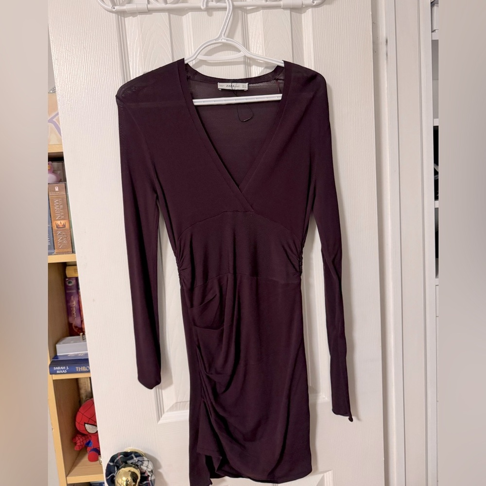 ZARA knit maroon dress